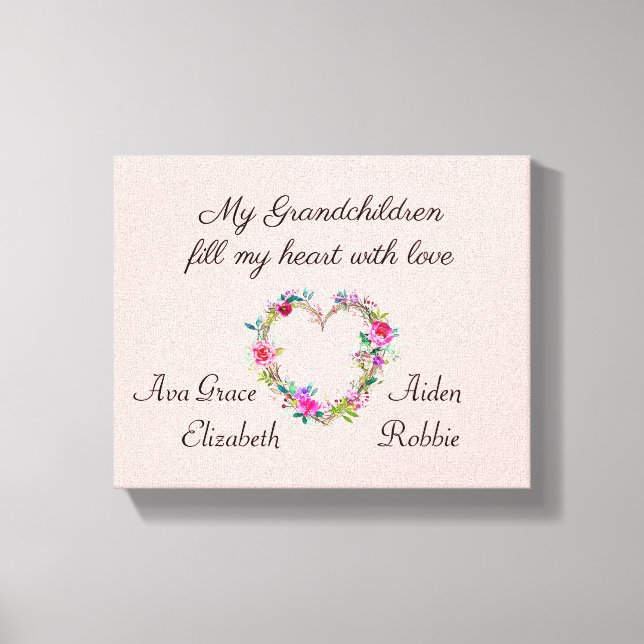 Granmother's Personalized  Canvas Print (Front)
