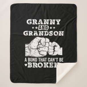 Granny And Grandson A Bond That Cant Be Broken Sherpa Blanket