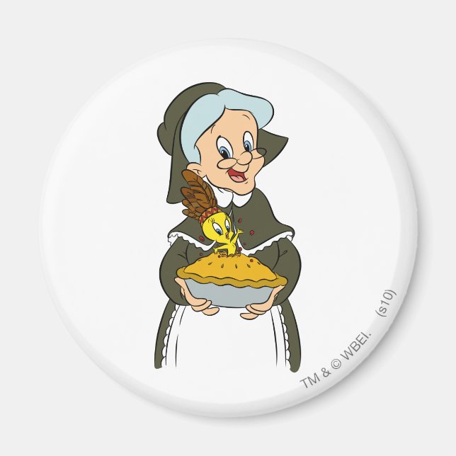 Granny and TWEETY™ Pie Magnet (Front)