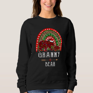 Granny Bear Christmas Rainbow Leopard Family Chris Sweatshirt