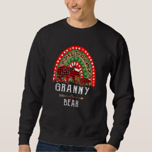 Granny Bear Christmas Rainbow Leopard Family Chris Sweatshirt