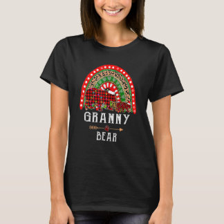 Granny Bear Christmas Rainbow Leopard Family Chris T-Shirt