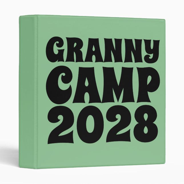 Granny Camp Retro Green Text Binder (Front/Spine)