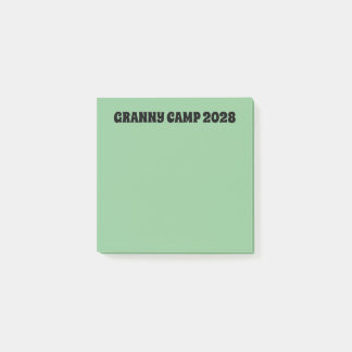 Granny Camp Retro Green Text Post-it Notes