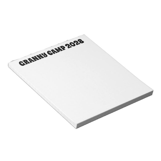 Granny Camp Retro Text Notepad (Angled)