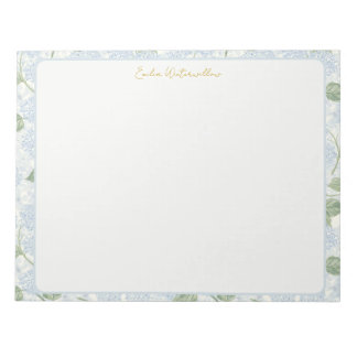 Granny Chic Hydrangea Floral Customizable Notepad