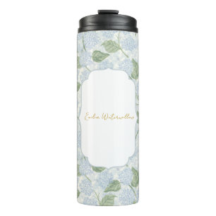 Granny Chic Hydrangea Floral Customizable Thermal Tumbler