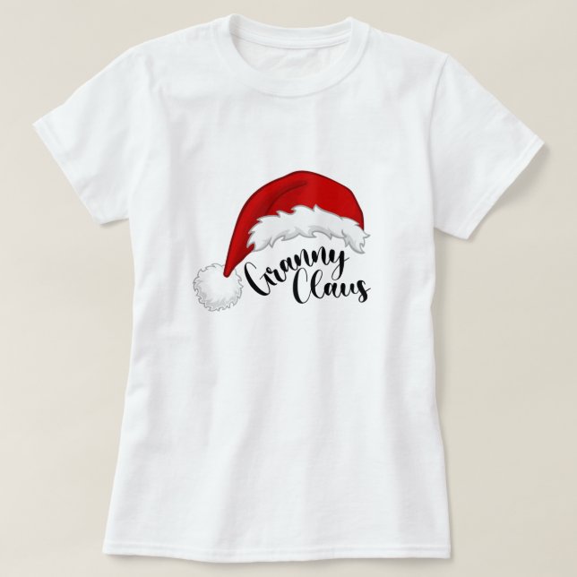 Granny Claus Christmas Santa T-Shirt (Design Front)