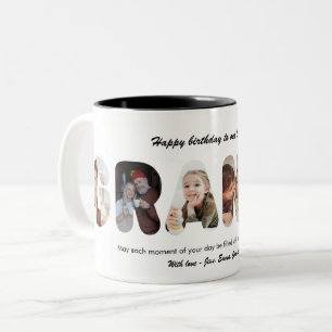 Granny Custom Photo Collage Personalized Grandma Two-Tone Coffee Mug