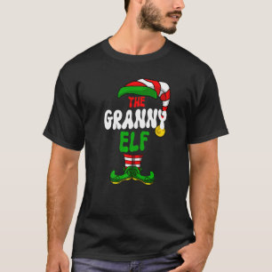Granny Elf Pajama Matching Group Christmas Holiday T-Shirt