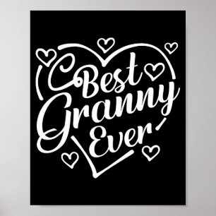 Granny ever shirt funny heart shape mother's day  poster
