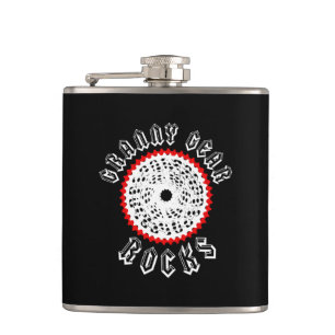 Granny Gear Rocks Cycling Hip Flask
