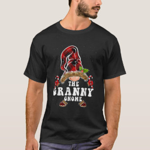 Granny Gnome Buffalo Plaid Matching Family Christm T-Shirt