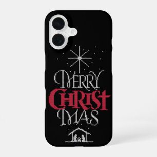 Granny Knit Christian - Merry Christmas - Jesus iPhone 16 Case