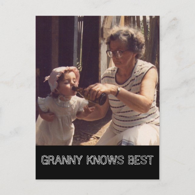 Granny Knows Best Postcard (Front)