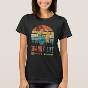 Granny Life Women Rosie Vintage Retro Decor Grandm T-Shirt