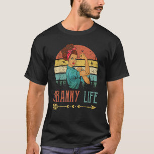Granny Life Women Rosie Vintage Retro Decor Grandm T-Shirt