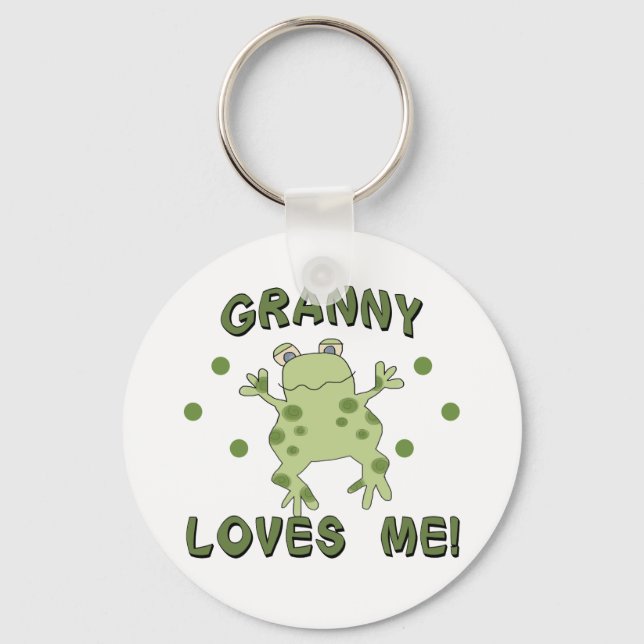 Granny Loves Me Frog Keychain (Front)