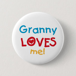 Granny Loves Me Tshirts and Gifts 2 Inch Round Button