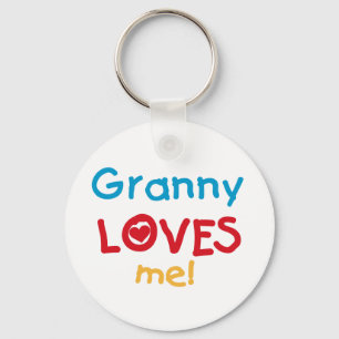 Granny Loves Me Tshirts and Gifts Keychain