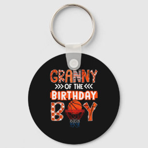 Granny Of The Birthday Boy Basketball Lover Matchi Keychain