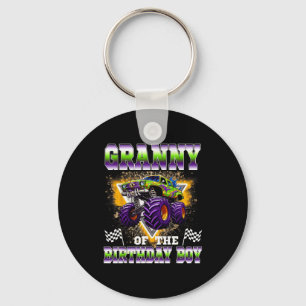 Granny Of The Birthday Boy Monster Truck Birthday  Keychain