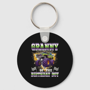 Granny Of The Birthday Boy Monster Truck Birthday Keychain