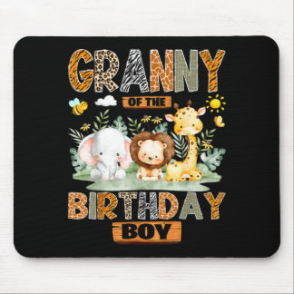 Granny of the birthday boy safari jungle wild mouse pad