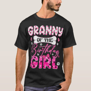 Granny Of The Birthday Girl Dogs Paw Theme Family T-Shirt
