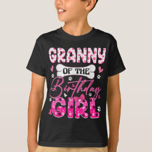 Granny Of The Birthday Girl Dogs Paw Theme Family T-Shirt