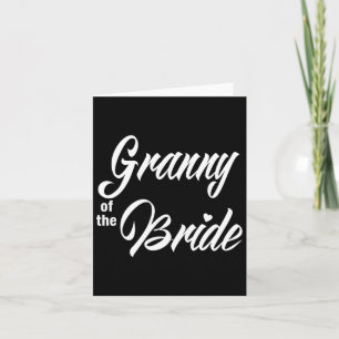 Granny Of The Bride Wedding Party Matching Bridal  Card