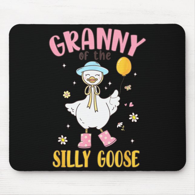 Granny Of The Silly Goose First Birthday Family Ma Mouse Pad (Front)