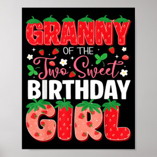 Granny Of The Two Sweet 2nd Birthday Girl Poster