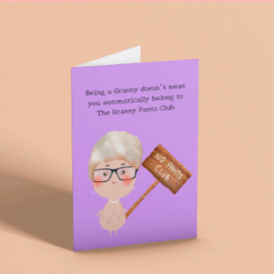 Funny Birthday Card, Granny Pants
