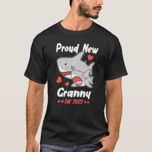 Granny Proud New Granny Est 2022 Cute Shark T-Shirt
