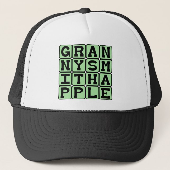 Granny Smith Apple, Colour and Fruit Trucker Hat (Front)