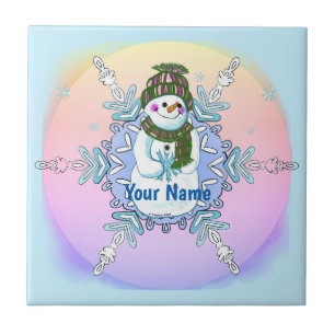 Granny Snowflake Snowman tile