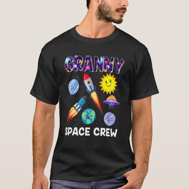 Granny Space Crew Granny Of The Birthday Boy Astro T-Shirt (Front)