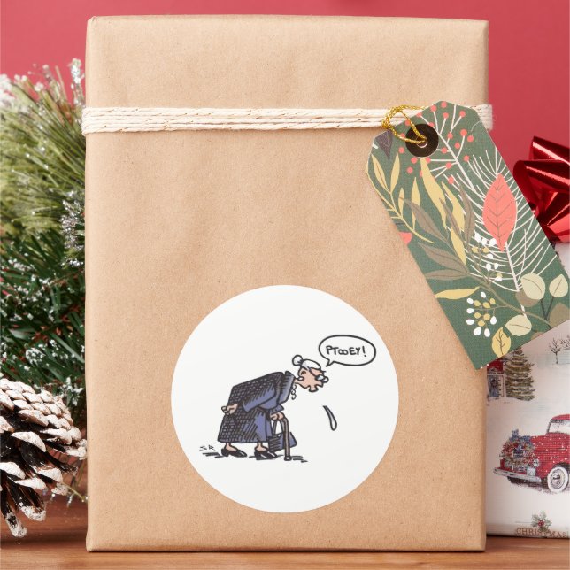 Granny Spitting ! autour de gros autocollants (vacances)