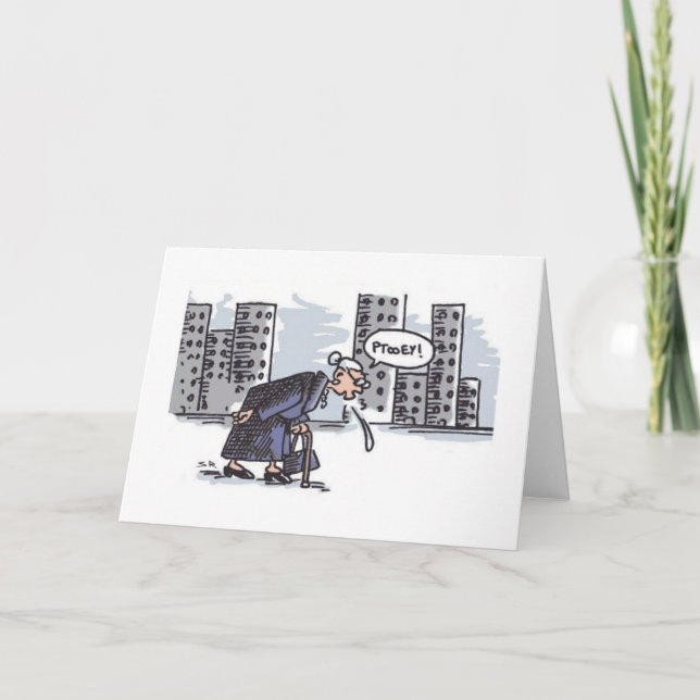 Granny Spitting ! carte de voeux (Devant)