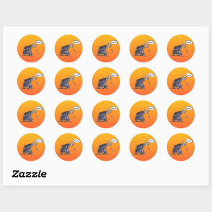 Granny Spitting! small round stickers