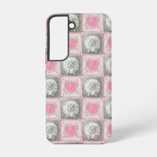 Granny Square Quilt with hearts and sheep Samsung Galaxy Case