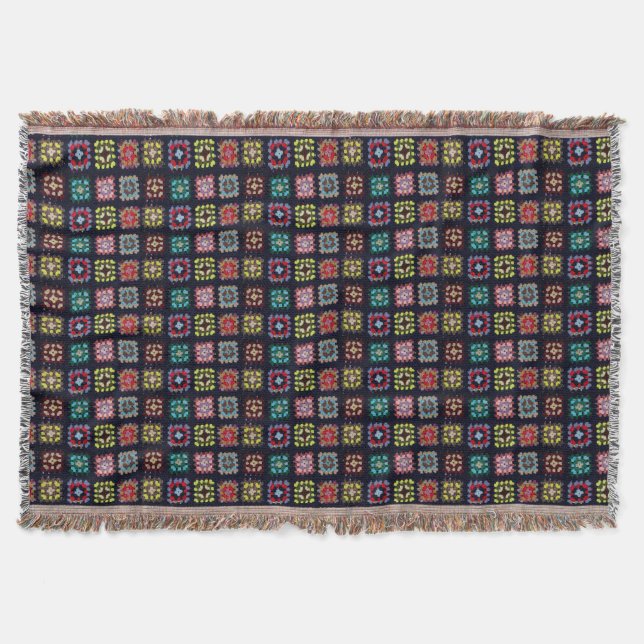 Granny squares throw blanket (Front)