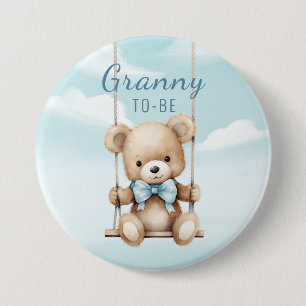 Granny To Be Teddy Bear Swing 3 Inch Round Button