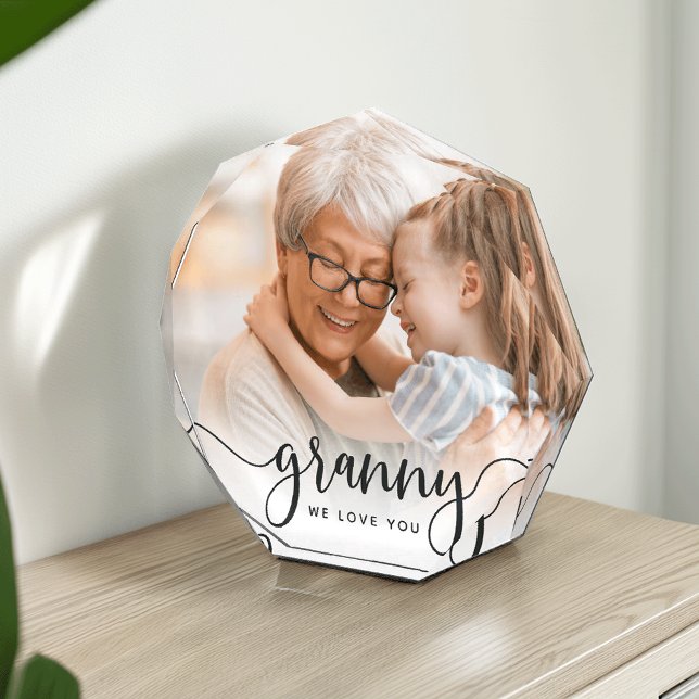 Granny We Love You | Grandma Script Overlay Photo Block (Creator Uploaded)