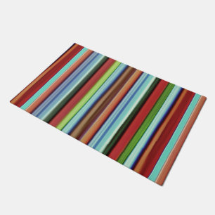 Granny's colourful stripes, with soft rough aspect doormat