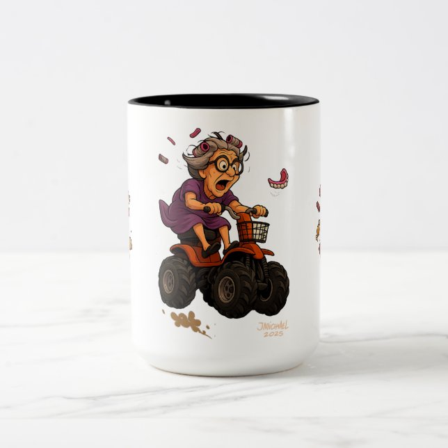 Granny's Gone Wild Two-Tone Coffee Mug (Center)