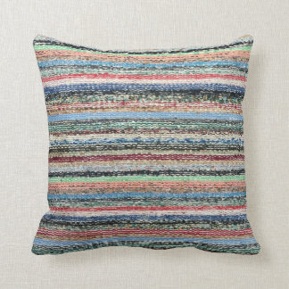 Granny's Rag Rug Throw Pillow