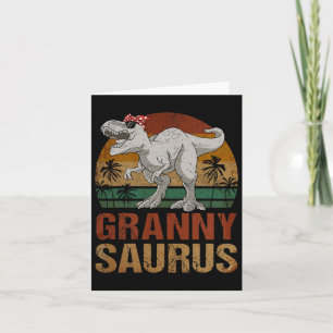 Grannysaurus T Rex Dinosaur Granny Saurus Retro Mo Card