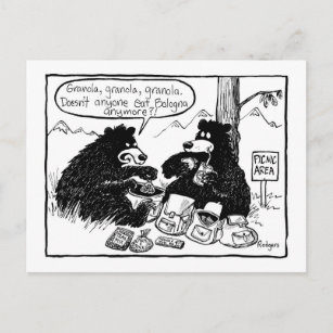 granola bears postcard